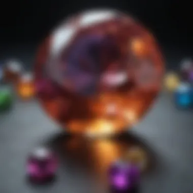 Close-up of gemstone evaluation for financing decisions