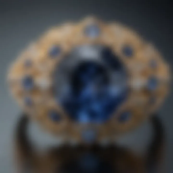 A striking Montana sapphire set in an elegant piece of jewelry