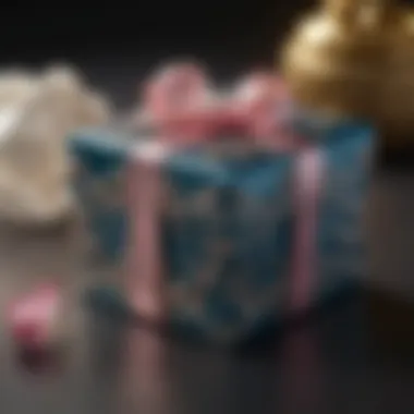 Beautifully Wrapped Gift for Mother's Day A beautifully wrapped gift box for Mother's Day
