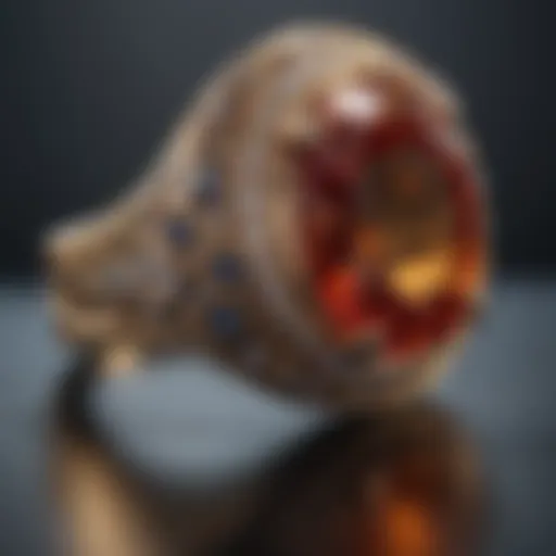 A close-up view of a beautifully resized ring showcasing the craftsmanship