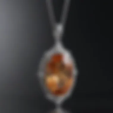 Contemporary oval diamond pendant design with modern aesthetics