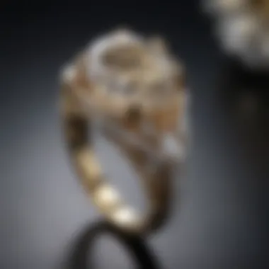 Artisan craftsmanship in a pear-shaped diamond ring