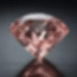 Close-up of a polished pink morganite gemstone showcasing its clarity and color