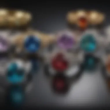 Variety of gemstone rings with different settings