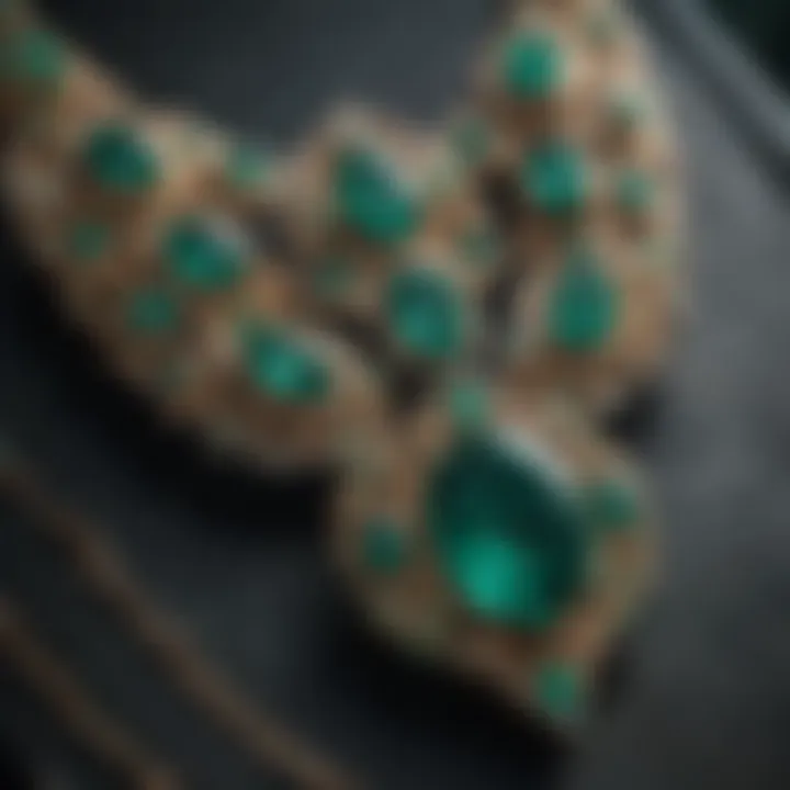 A beautifully crafted piece of jewelry featuring Russian emeralds, emphasizing their elegance.