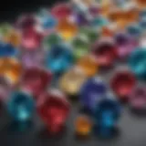 A vivid display of various gemstones showcasing different colors.