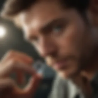 Jeweler Examining Gemstone Clarity A jeweler examining a gemstone under magnification