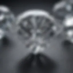 A close-up view of a stunning white sapphire that closely resembles a diamond.