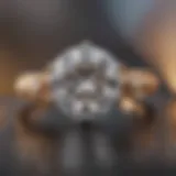 Close-up view of a sparkling cubic zirconia solitaire ring