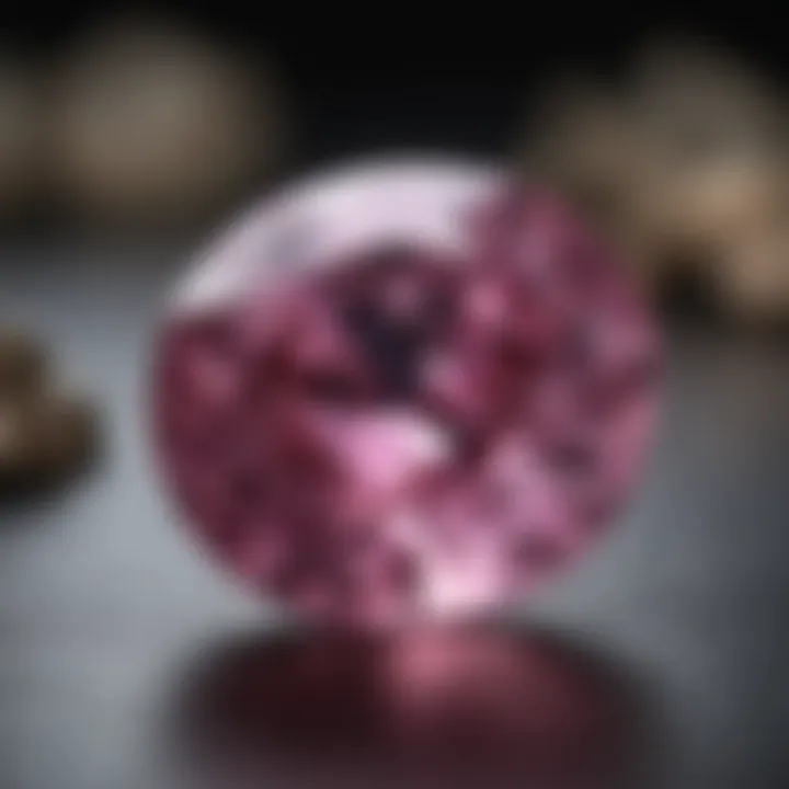 GIA certified pink sapphire showcasing its vibrant color