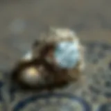 An exquisite vintage engagement ring with intricate filigree detailing.