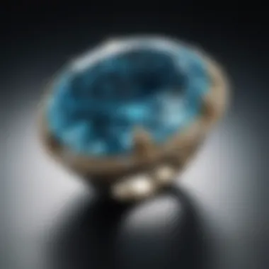 Aquamarine stone showcasing its vibrant blue hue