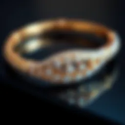 Elegant diamond bangle with intricate design
