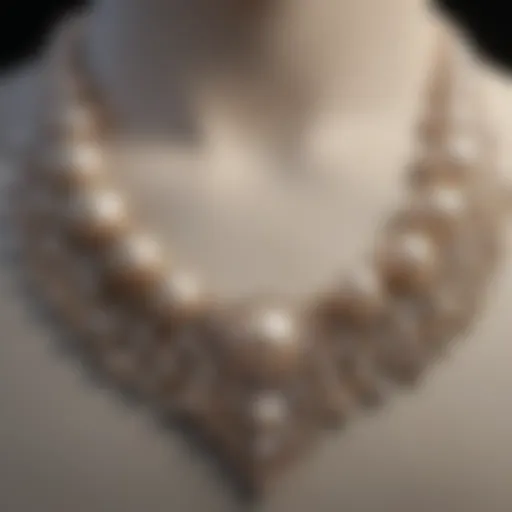 Elegant pearl necklace showcasing unique craftsmanship