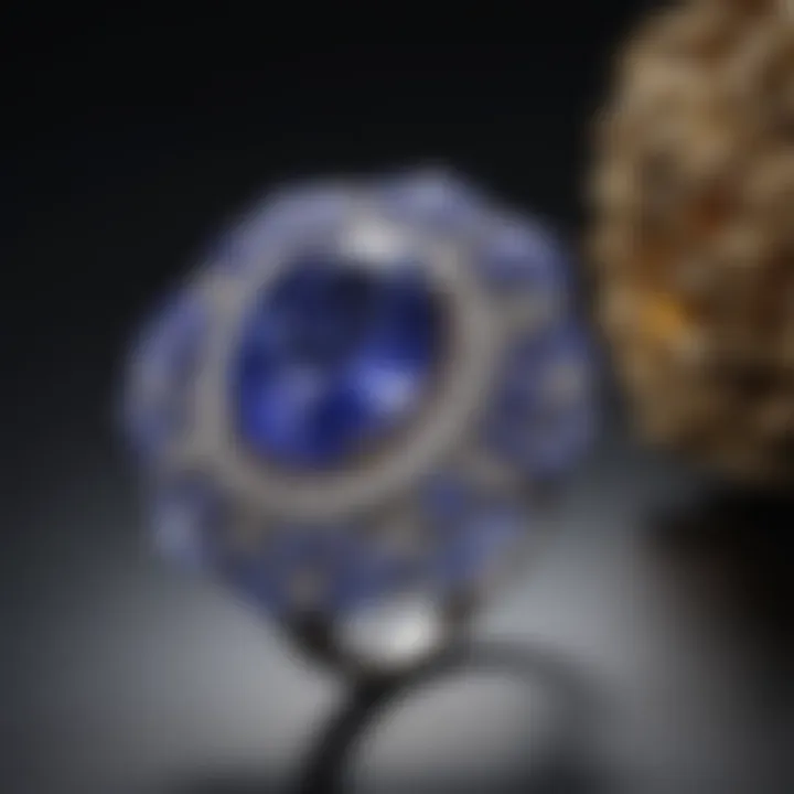 Elegant jewelry piece featuring pleochroic tanzanite showcasing its beauty