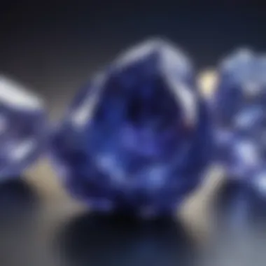 Metaphysical crystal properties of tanzanite represented artistically