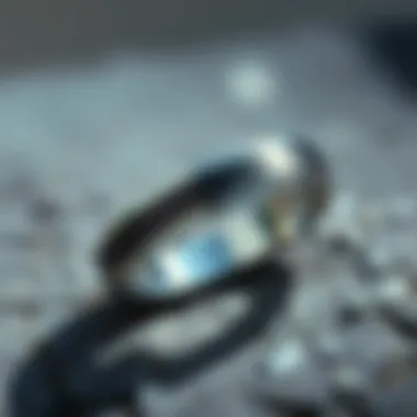 Titanium wedding band with a sleek design