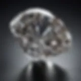 Close-up view of a one carat loose diamond showcasing its brilliance and clarity