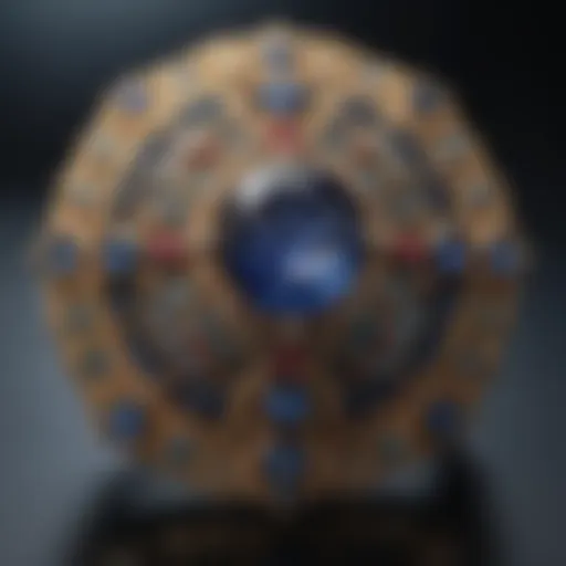 An exquisite vintage brooch showcasing intricate craftsmanship and unique design.