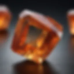 A vibrant sunstone specimen displaying its unique optical properties