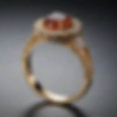 Elegant design of a promise ring with a unique setting