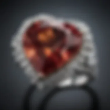 Close-up of a dazzling gemstone suitable for promise rings