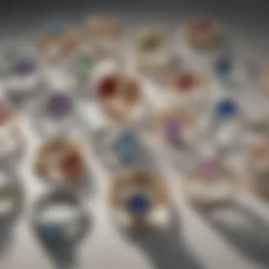 A selection of promise rings showcasing various materials and styles