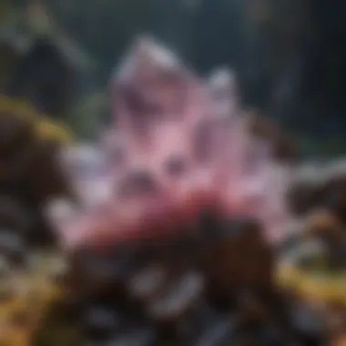 Natural Habitat of Rare Crystals A stunning natural landscape where some of the rarest crystals can be found in their geological context.