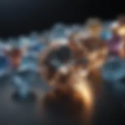 Dazzling diamonds reflecting light