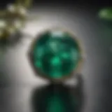 A stunning emerald gemstone under natural light highlighting its vibrant green hue