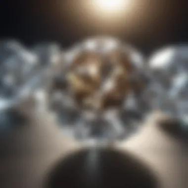 A graphical representation of market trends for simulated diamonds, including moissanite.