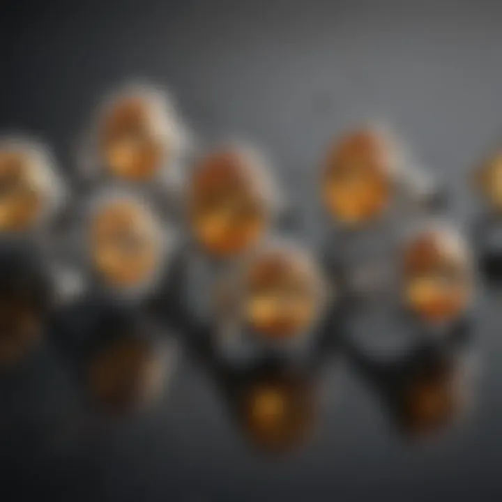 Elegant display of vintage yellow topaz rings in various designs