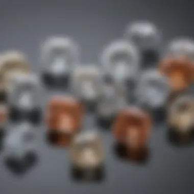 Diversity of Radiant Cuts An elegant display of various radiant cut diamonds highlighting their sizes and clarity