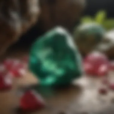 Geological Context of Green Ruby Formation Natural formation of green rubies in their geological context