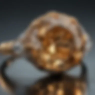 Detailed view of a sparkling gold diamond ring post-cleaning