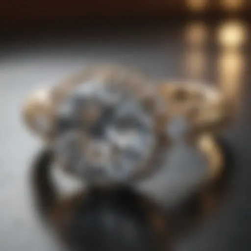 Exemplary diamond ring with distinct brilliance