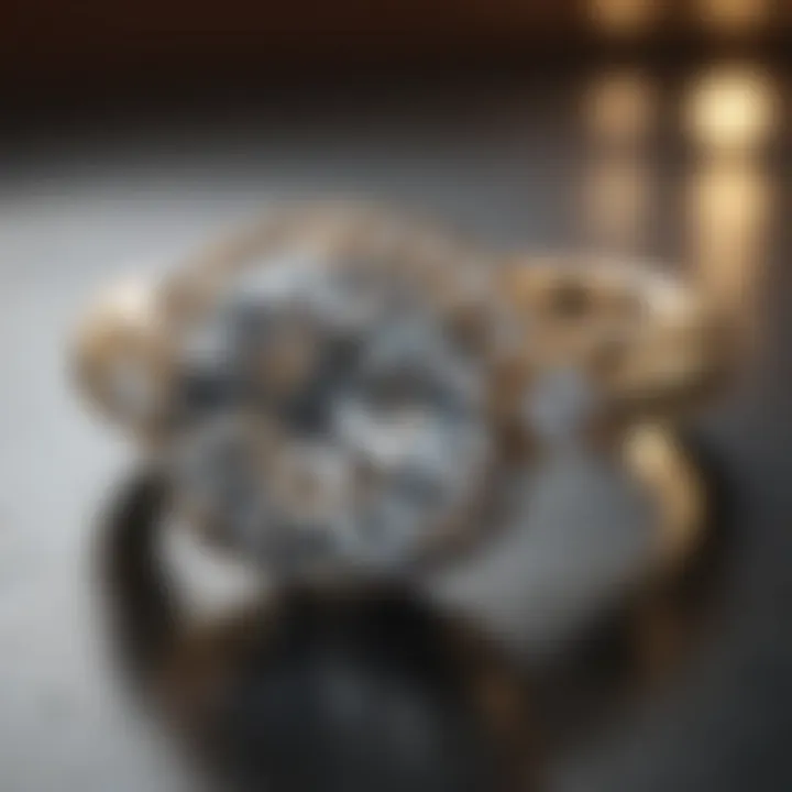 Exemplary diamond ring with distinct brilliance