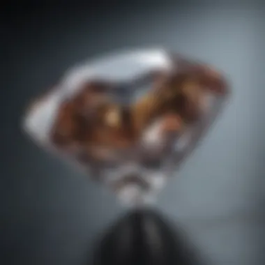 Close-up of a sparkling diamond showcasing its cut and clarity