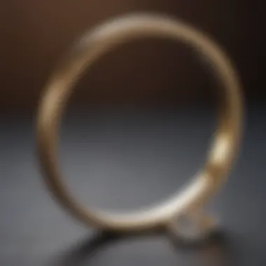 A magnifying glass on a wedding ring indicating assessment