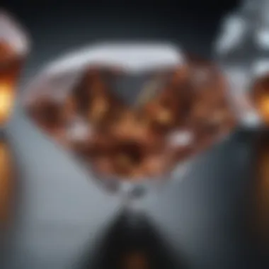 Glittering digital representation of a diamond