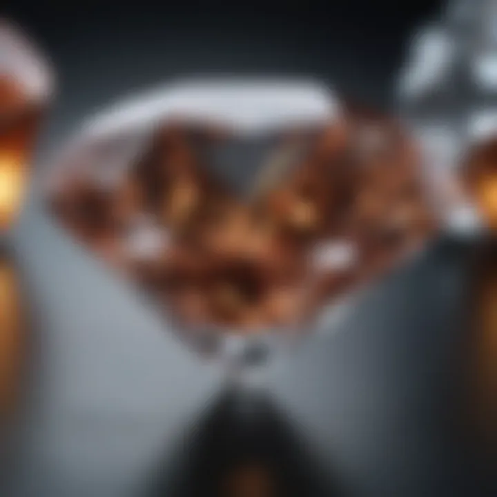 Glittering digital representation of a diamond