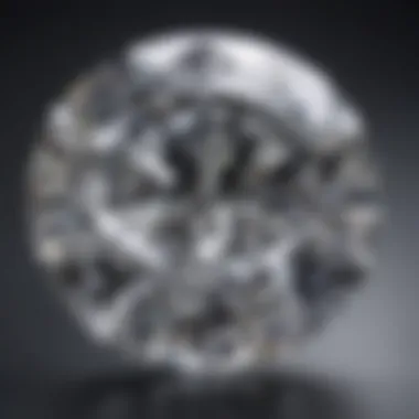 Close-up of a sparkling lab-created diamond showcasing its clarity and brilliance