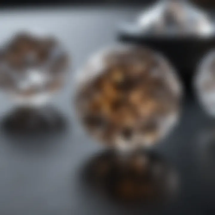 Visual representation of the manufacturing process of lab-created diamonds