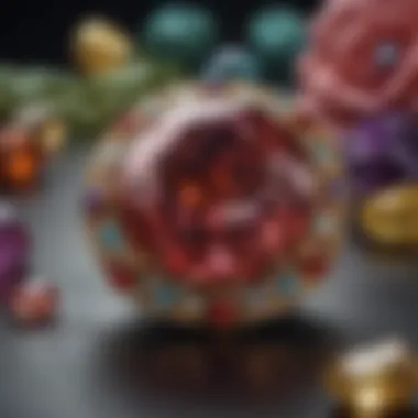 Cultural Significance of the May Birthstone A historical depiction of the May birthstone in various cultural contexts and traditions.