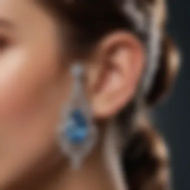 Elegance of One Carat Earrings An elegant arrangement of one carat earrings showcasing brilliance and clarity.