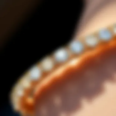 Care tips displayed for maintaining the brilliance of a tennis bracelet