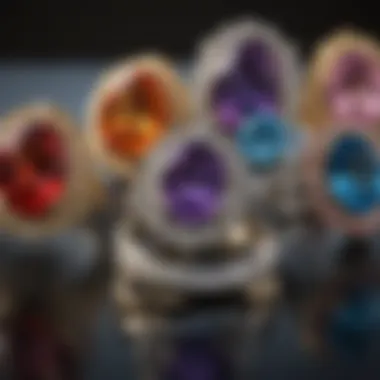 Diverse gemstone options for custom rings