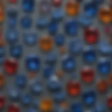 A variety of sapphires highlighting different colors and sizes