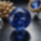 A stunning close-up of a Ceylon sapphire showcasing its vibrant blue hue and clarity.