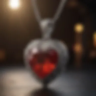 Elegant heart pendant necklace